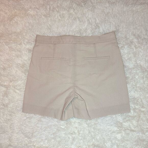 NWT Theory Seer Suit Shorts in Sand - Size 4 - Waist Tab Seersucker - Picture 7 of 9